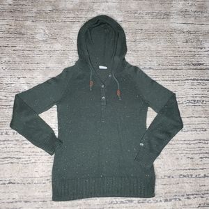 Green Columbia Hooded Sweater